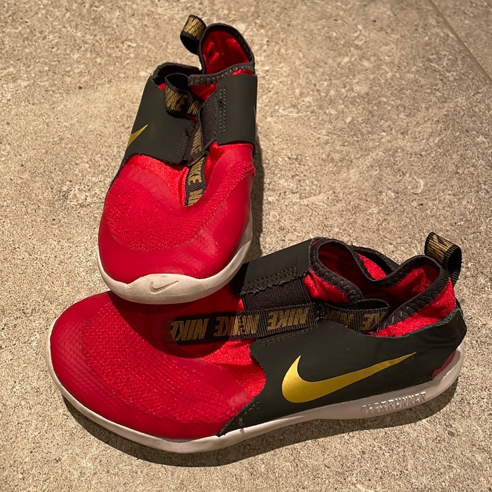 Red Nike kid sneakers